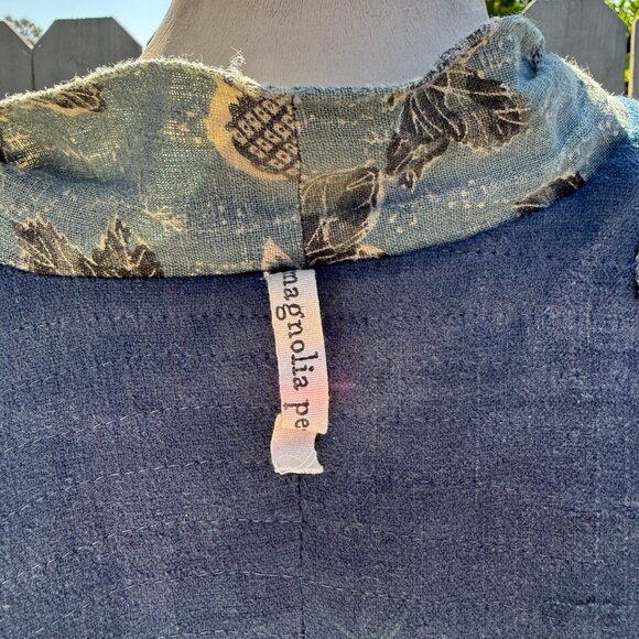 Magnolia Pearl Denim Blue Linen Good Fortune Kimono - Picture 16 of 16